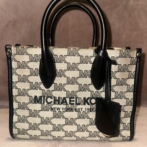 Michael Kors Mirella Small Logo Jacquard Crossbody Bag